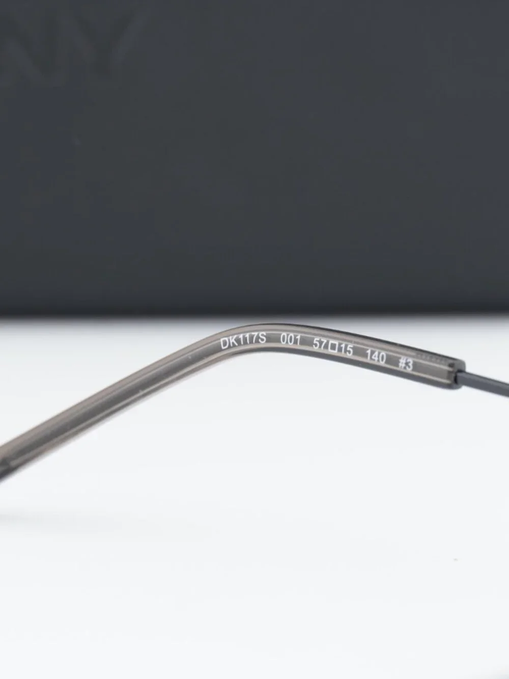 DKNY DK117S 001 Square Sunglasses - Black/Brown